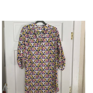 Buddy Love Shirt Satin Button Dress Large